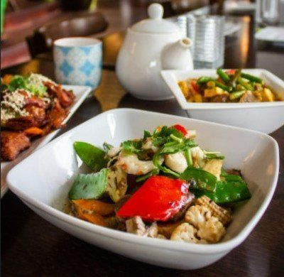 Gourmet food serving